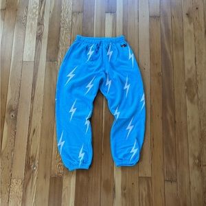 Aviator Nation Bolt Stitch Sky Blue sweatpants